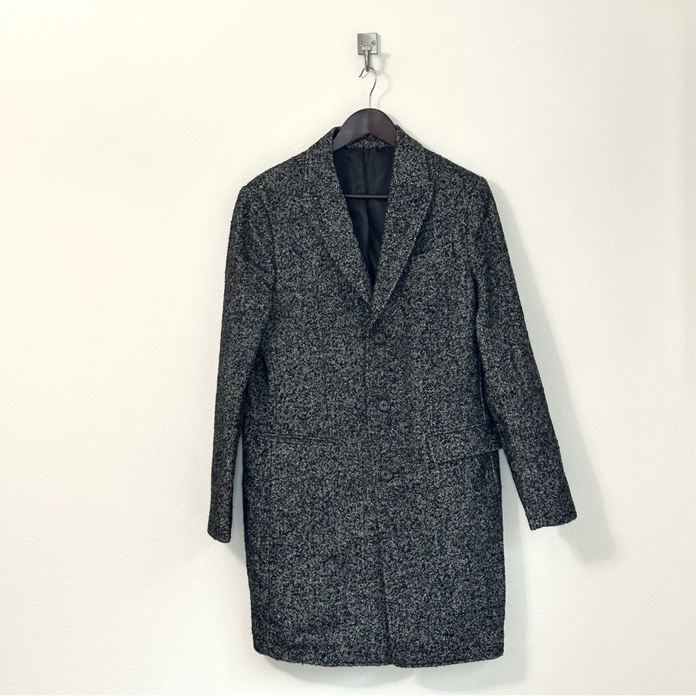 Men’s Black Tweed Coat Size 48